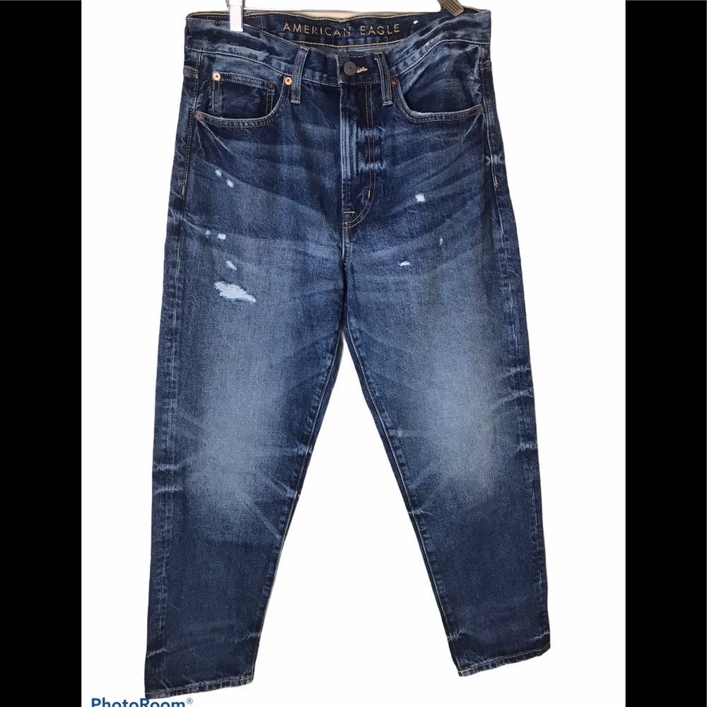AEO AMERICAN EAGLE OUTFITTERS Relaxed Taper Fit 31 x 32 Blue Jeans
